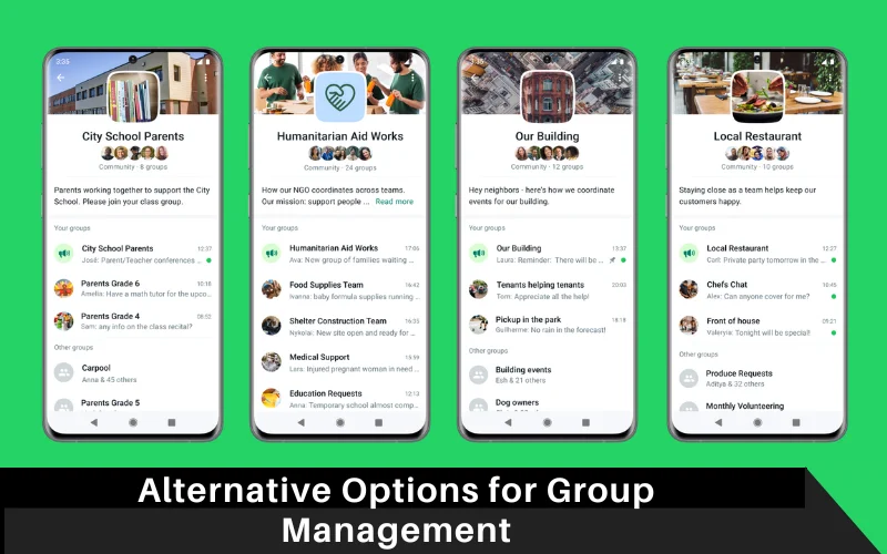 Alternative Options for Group Management