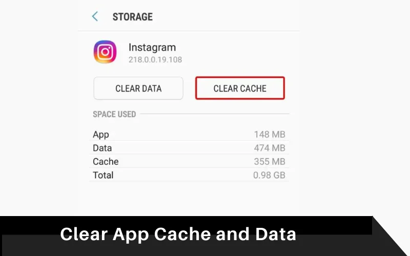 Clear App Cache and Data