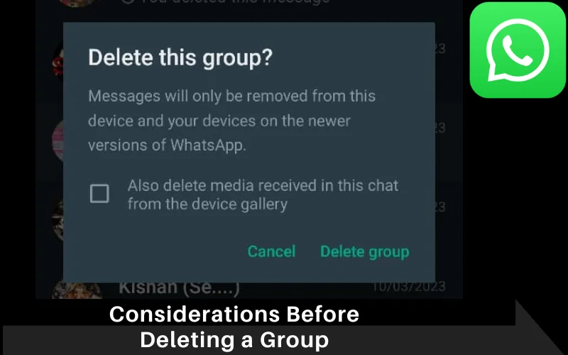 Considerations Before Deleting a Group