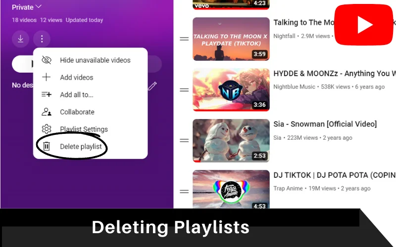 Deleting Playlists