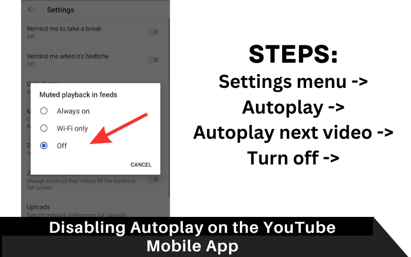 Disabling Autoplay on the YouTube Mobile App