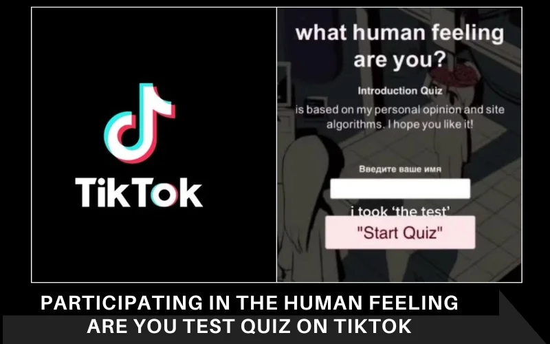 Participating in the Human Feeling Are You Test Quiz on TikTok