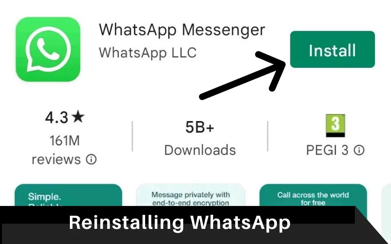 Reinstalling WhatsApp