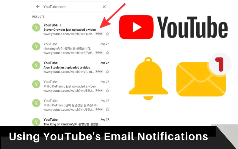 Using YouTube's Email Notifications