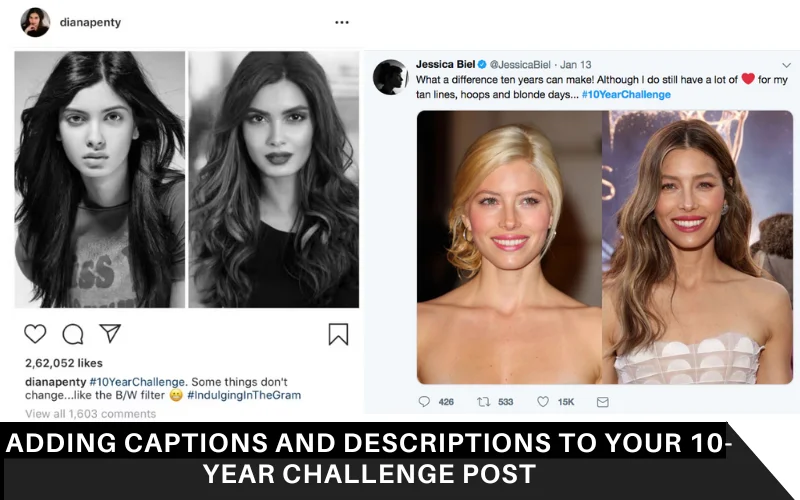 Adding Captions and Descriptions to Your 10-Year Challenge Post