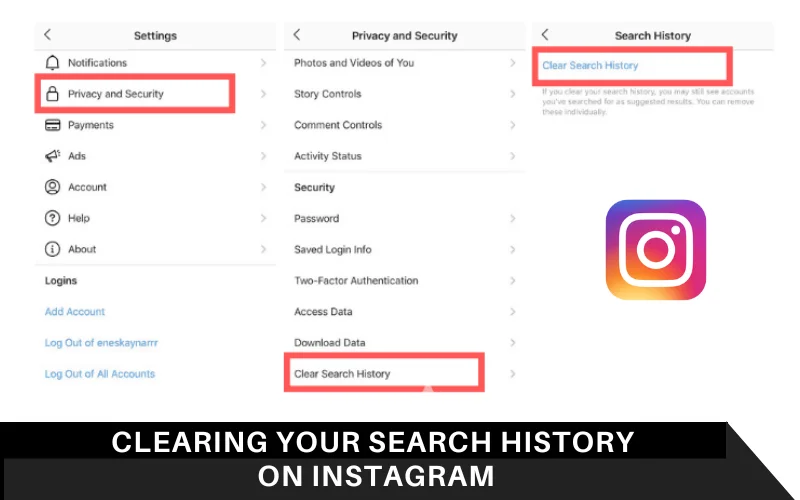 Clearing Your Search History on Instagram