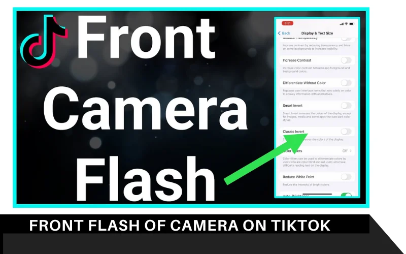 Front Flash of Camera on TikTok