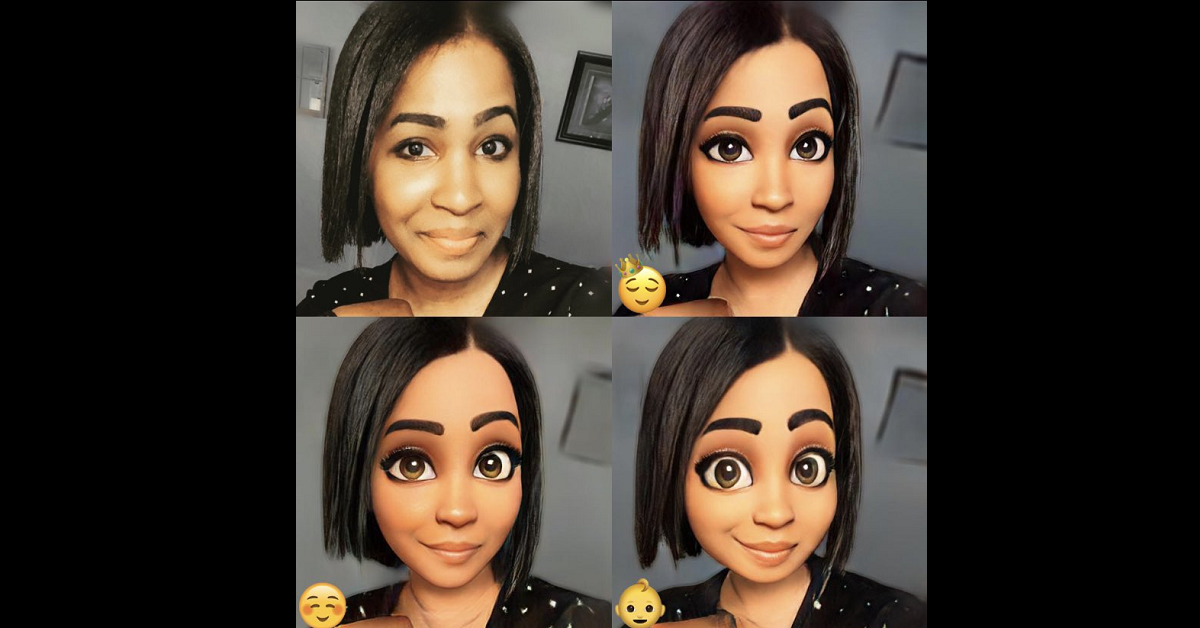 cartoon filter on Facebook